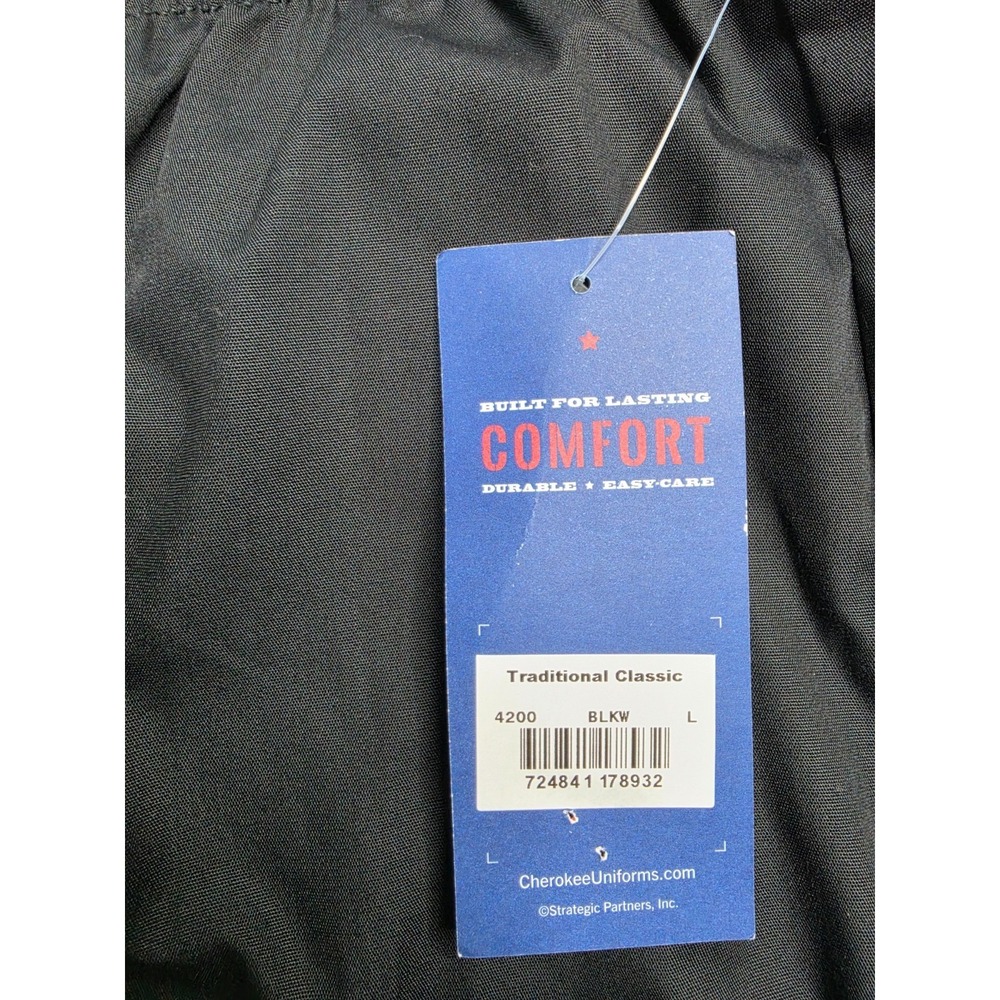 Cherokee Uniform Scrub Pants Womens Large Black Tapered Leg Medical Workwear NWT - Picture 4 of 8